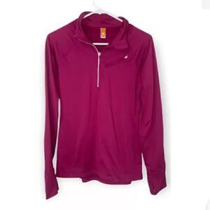 LUCY Activewear Womens Size S Pink 1/4 Zip Long Sleeve